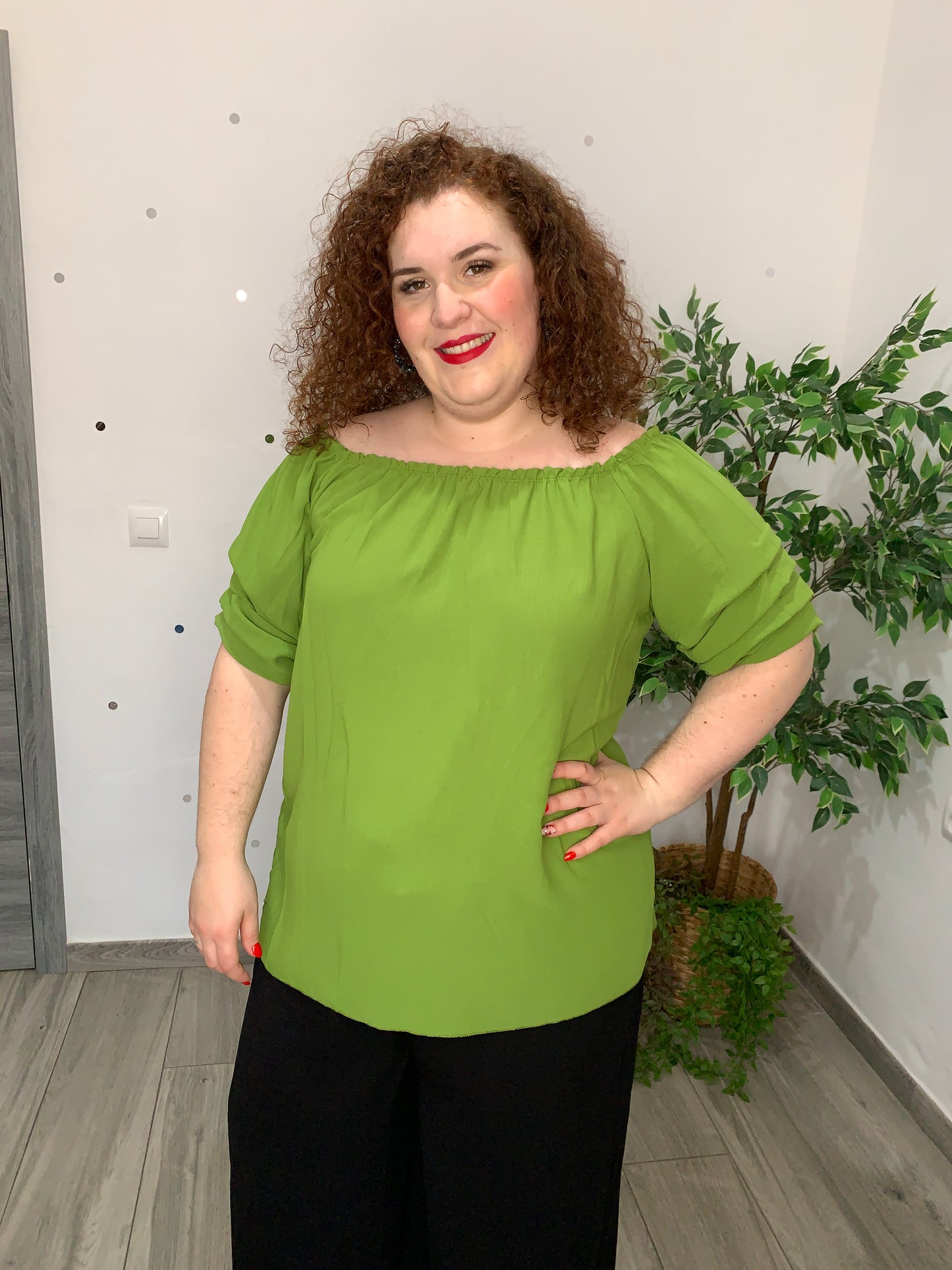Blusa Judit verde pistacho